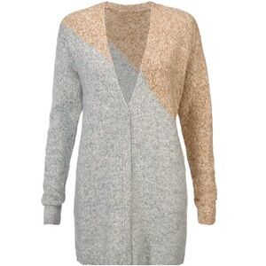 CAbi Tan and Gray Women's Cardigan
